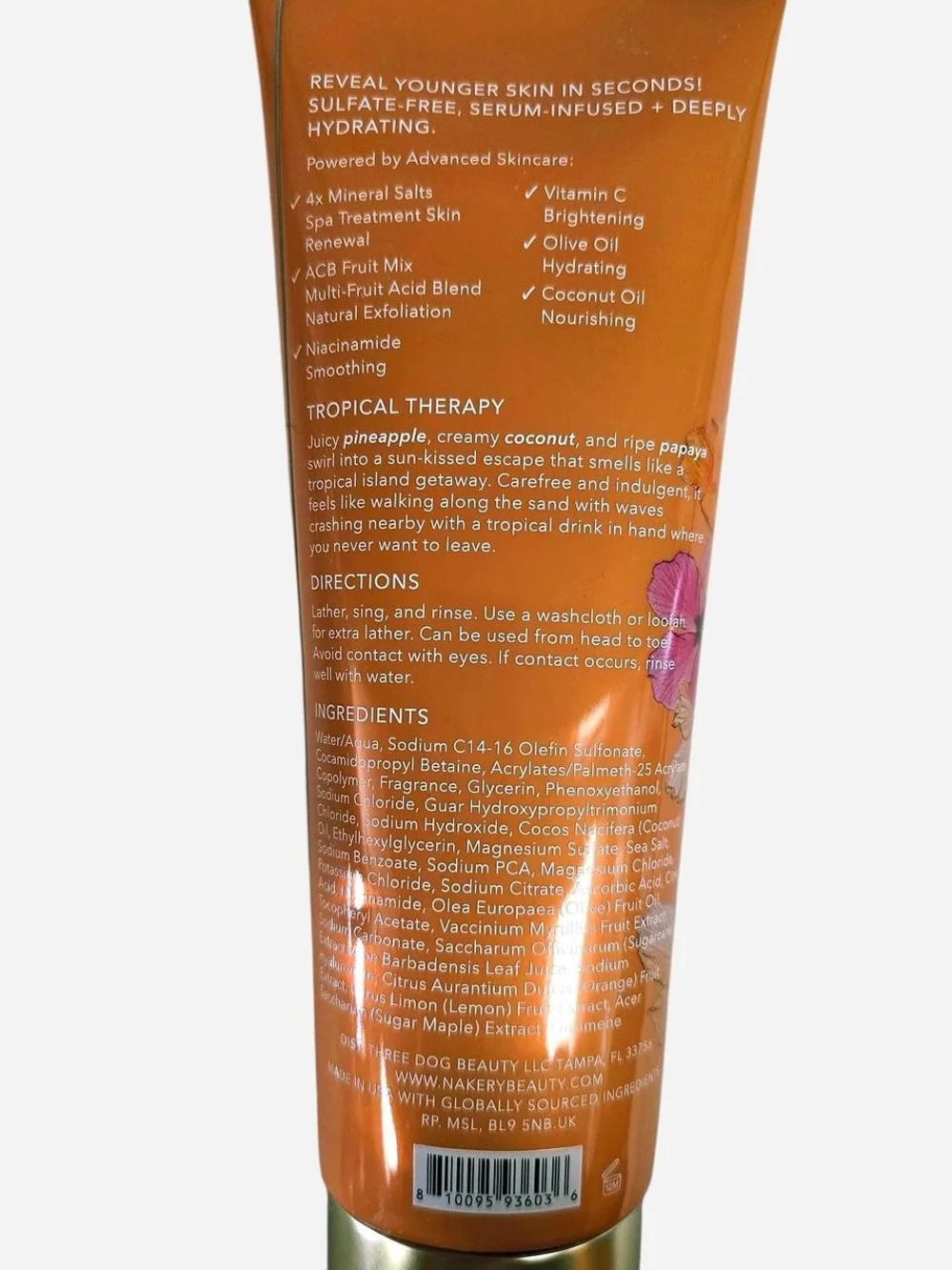 Nakery Beauty SkinFirm Body + Hair Wash Tropical Therapy